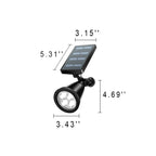 Modern Simplicity Solar Waterproof Conical Spotlight LED Outdoor Floor Plug Light Lumendat