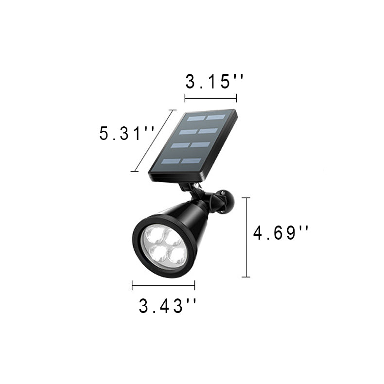 Modern Simplicity Solar Waterproof Conical Spotlight LED Outdoor Floor Plug Light Lumendat