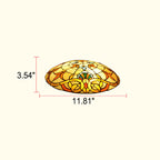 European Tiffany Baroque Round Stained Glass 2/3/4 Light Flush Mount Ceiling Light