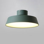 Nordic Minimalist Round Pot Iron LED Flush Mount Ceiling Light BulbSquare
