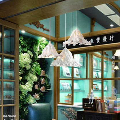 Vintage Lotus Leaf Resin 1-light Pendant Light