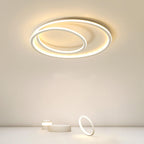 Nordic Minimalist Double Circle LED Flush Mount Ceiling Light Lumendat
