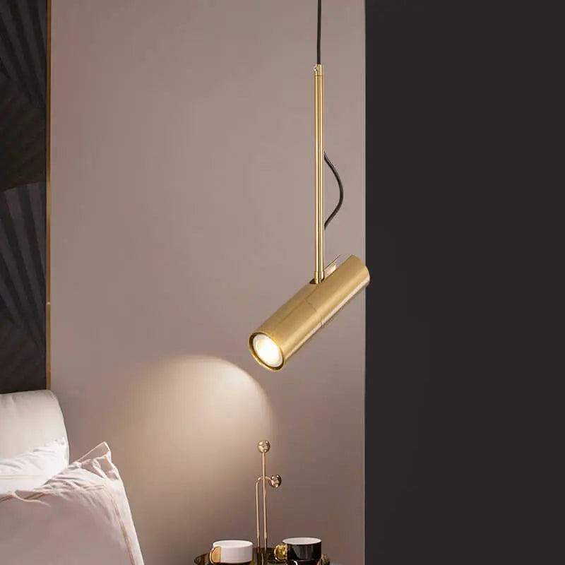 Modern Minimalist Gold 1-light LED Spotlight Pendant Light Lumendat
