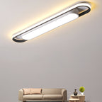 Nordic Minimalist Long Bar Ring LED Flush Mount Ceiling Light Lumendat