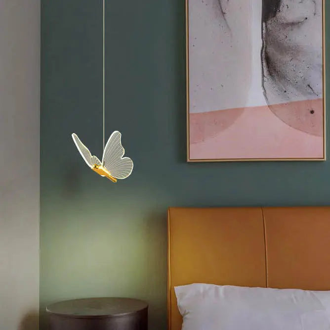 Minimalist Acrylic Butterfly LED Pendant Light Lumendat