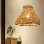 Retro Rattan Weaving Dome 1-light Pendant Light Lumendat