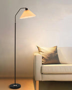 Minimalist Fabric Pleated Shade 1-Light Standing Floor Lamp Lumendat