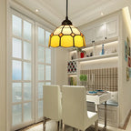 Tiffany Stained Glass Dome Shade European 1-light Pendant Light Lumendat