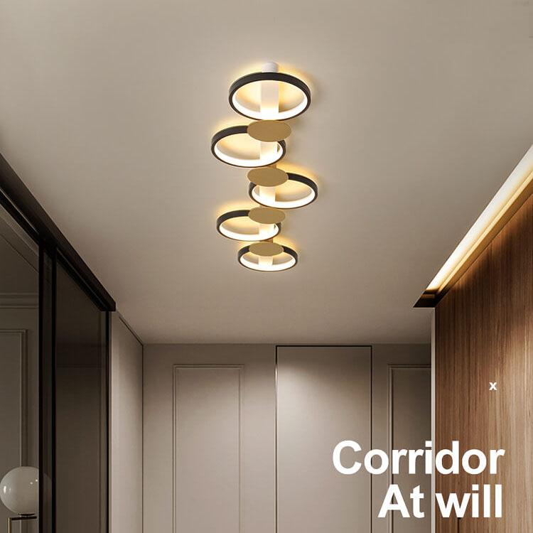 Modern Circle LED 3/4/5 Light LED Flush Mount Track Light Lumendat