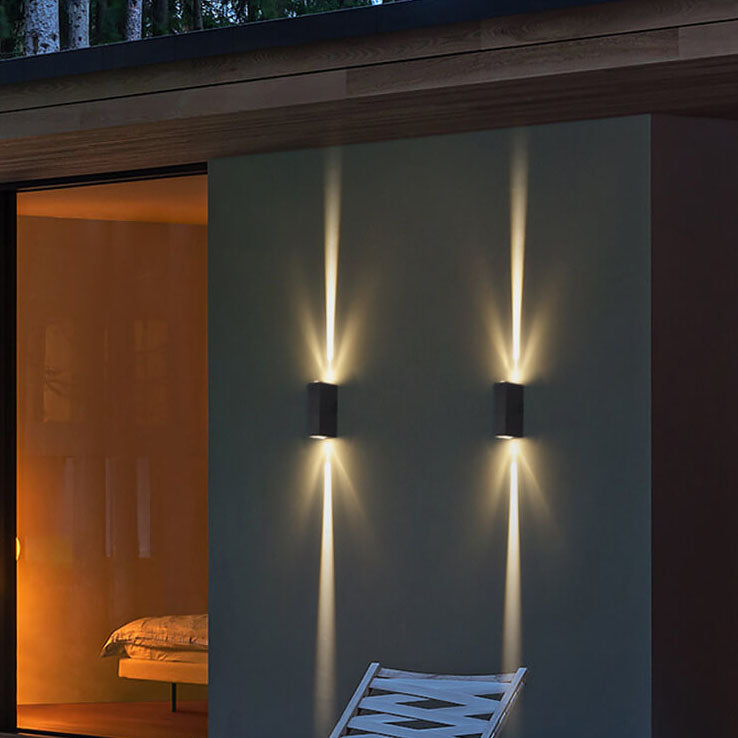 Modern Rectangular LED Outdoor Wall Sconce Lamp Lumendat