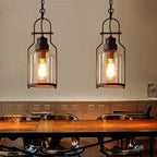Industrial Vintage Iron Glass Jar 1-light Pendant Light modern luxury lighting fixture
