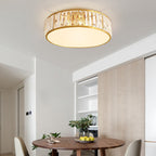 Modern Iron Crystal Round 3/4/5 Light Flush Mount Ceiling Light