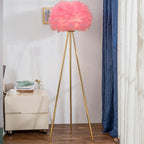 Modern Feather 1-Light Globe Standing Floor Lamp Lumendat