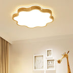 Nordic Flower Shape Wooden LED Flush Mount Ceiling Light Lumendat