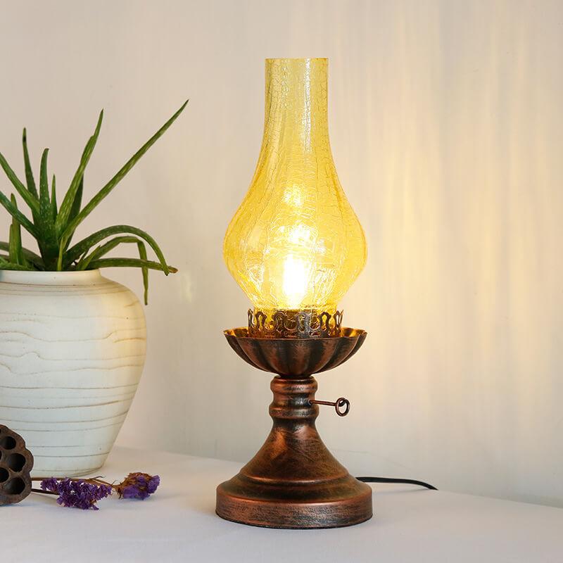 Vintage Antique Kerosene Oil Lamp 1-Light Table Lamp Lumendat