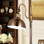 Industrial Retro Gold Iron Long Arm 1-Light LED Table Lamp Lumendat