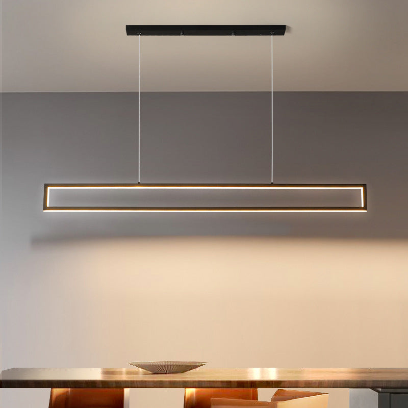 Modern Minimalist Long Frame LED Chandelier BulbSquare