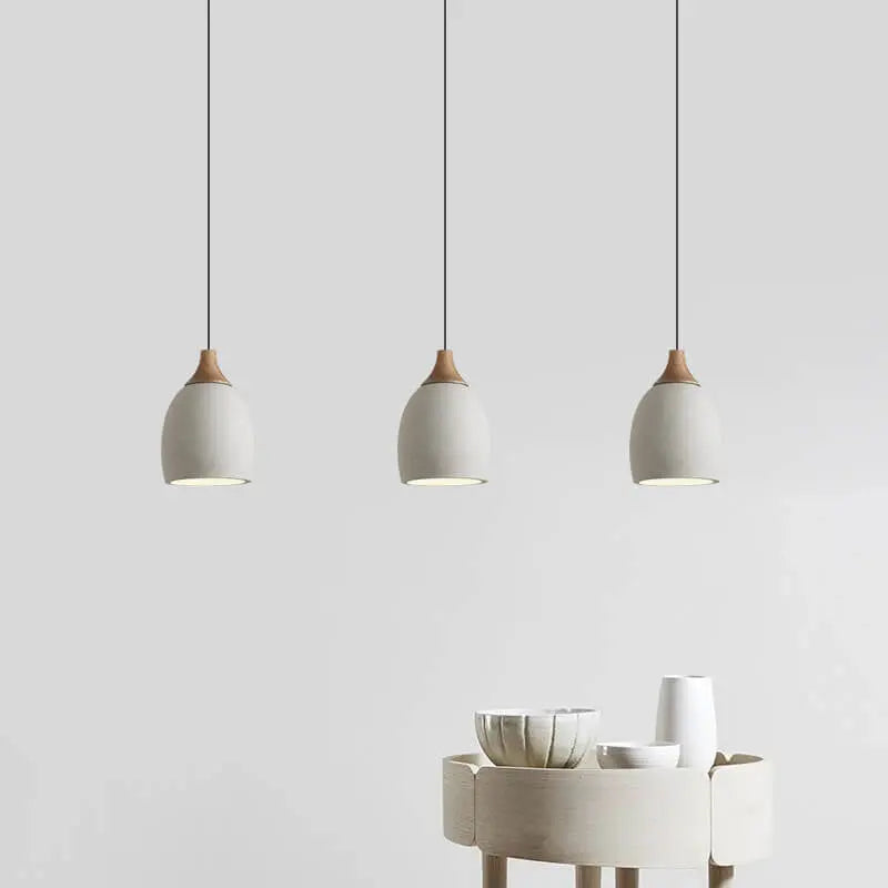 Minimalist Cement Dome 1-light Pendant Light BulbSquare