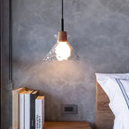 Nordic Clear Rippled Glass Shaded 1-light Pendant Light Lumendat