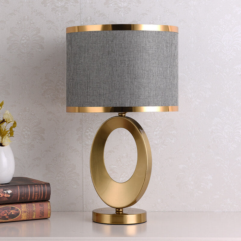Modern Luxury Fabric Ring Base 1-Light Table Lamp Lumendat