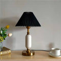 Retro Pleated Shade Column Base 1-Light Table Lamp Lumendat