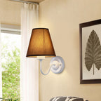 Modern Fabric Bell Shade Bend Arm 1-Light Wall Sconce Lamp Lumendat