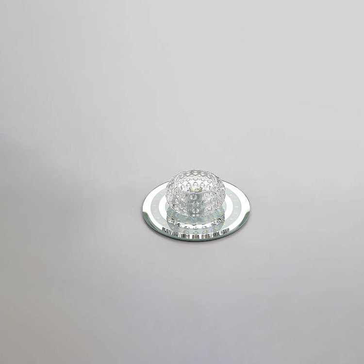 Minimalist Light Luxury Crystal Round Spotlight LED Flush Mount Ceiling Light Lumendat