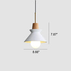 Nordic Minimalist Macaron Wood Cement 1-light Pendant Light Lumendat
