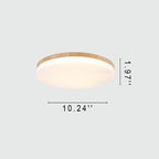 Lumendat Modern Acrylic Shade Round Log LED Flush Mount Light Lumendat