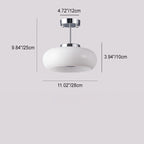Contemporary Scandinavian Oval Iron Copper Glass 1-light Pendant Light for Bedroom