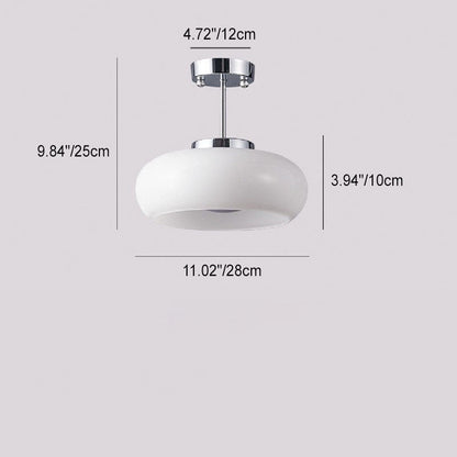Contemporary Scandinavian Oval Iron Copper Glass 1-light Pendant Light for Bedroom
