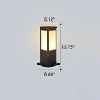 Modern Solar Lawn Square Column Outdoor Waterproof Path Lamp Lumendat