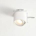 Modern Minimalist Round Spotlight Adjustable LED Flush Mount Ceiling Light BulbSquare