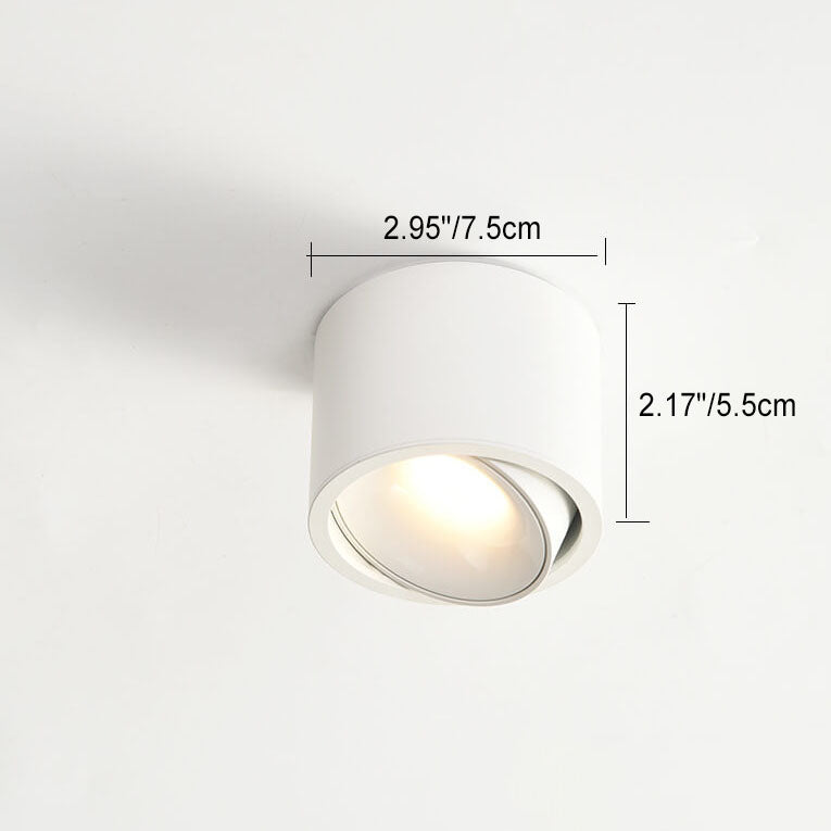 Modern Minimalist Round Spotlight Adjustable LED Flush Mount Ceiling Light BulbSquare