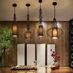Industrial Retro Metal Birdcage 1-light Lantern Pendant Light BulbSquare