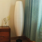 Nordic Minimalist Rice Paper Column 2-Light Standing Floor Lamp Lumendat