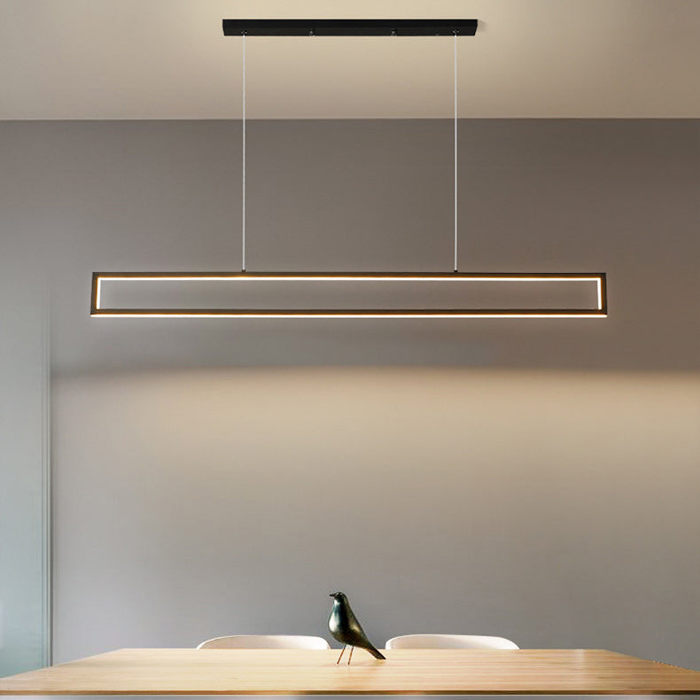 Modern Minimalist Long Frame LED Chandelier BulbSquare