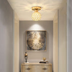 Modern Creative Crystal 1-light Semi-flush Mount Ceiling Light