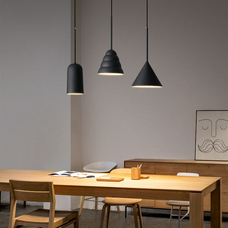 Modern Minimalist Macaron Geometric Metal 1-light Pendant Light BulbSquare