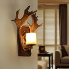 Vintage Antique Antler 1-Light Wall Sconce Lamp