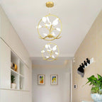 Nordic Metal Circular Bird Branch 9-light Chandelier BulbSquare