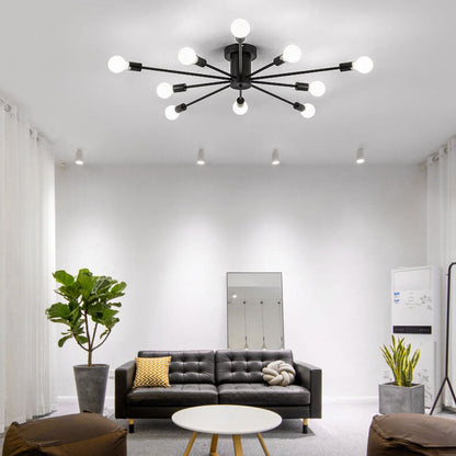 Modern Branches Metal 6/8/10-light Semi-flush Mount Ceiling Light