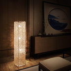 Minimalist Rattan Weaving Column Shaped 3-Light Standing Floor Lamp Lumendat