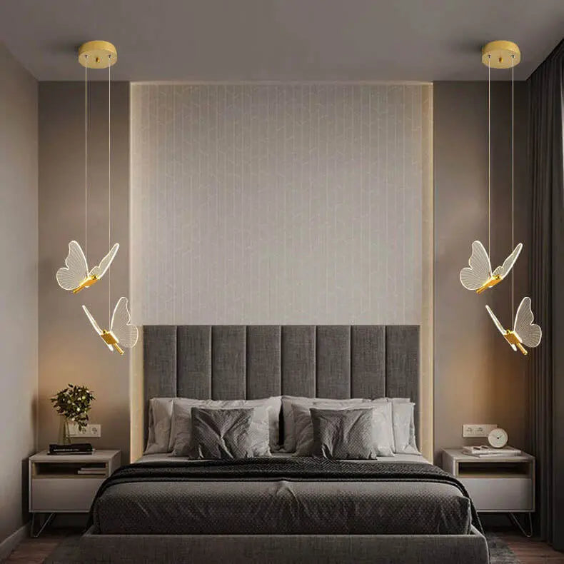 Minimalist Acrylic Butterfly LED Pendant Light Lumendat