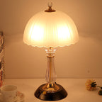 Modern European Textured Glass Dome Shade 2-Light Table Lamp Lumendat