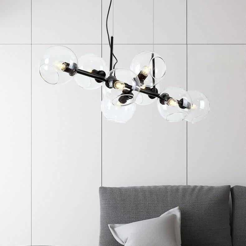 Modern Glass Magic Bean 8-light LED Chandelier BulbSquare