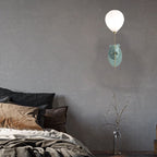 Contemporary Creative Cartoon Bear Balloon Iron Resin Glass 1-Light Wall Sconce Lamp For Bedroom Lumendat