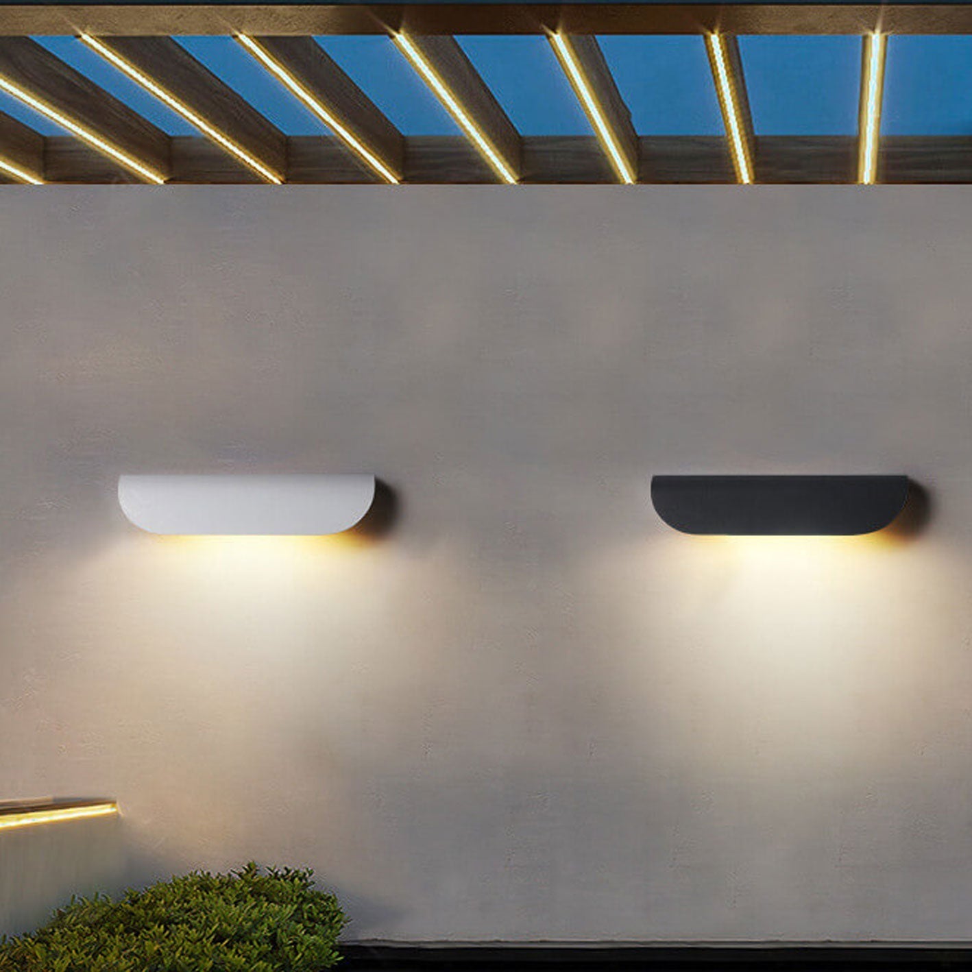 Modern Outdoor Curved  Waterproof LED Garden Wall Sconce Lamp
