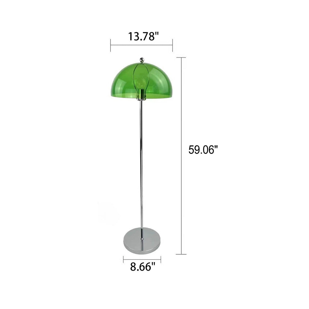 Creative Retro Acrylic Mushroom Design 1-Light Standing Floor Lamp Lumendat