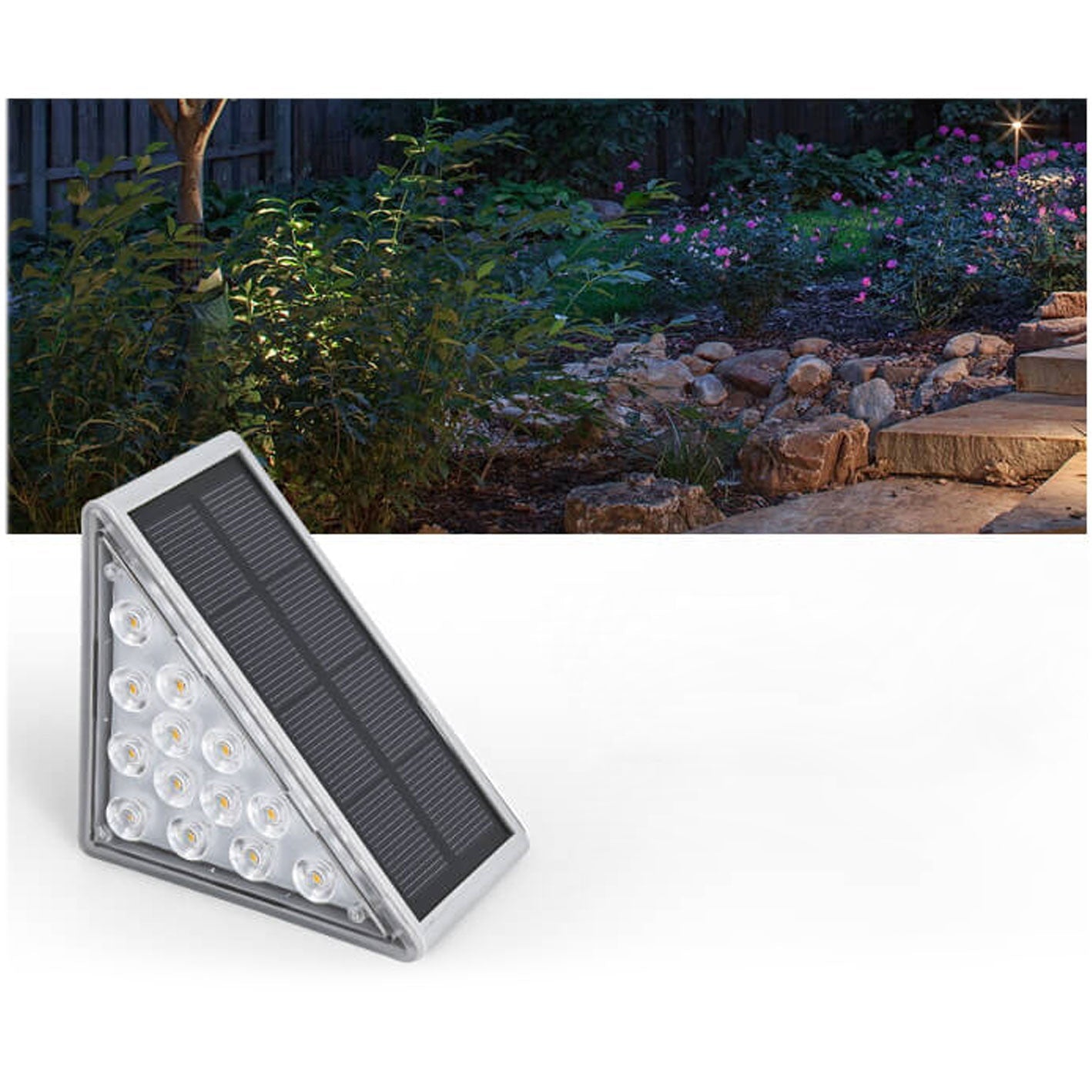 Solar Waterproof Stereo Triangle LED Outdoor Stair Lamp Lumendat